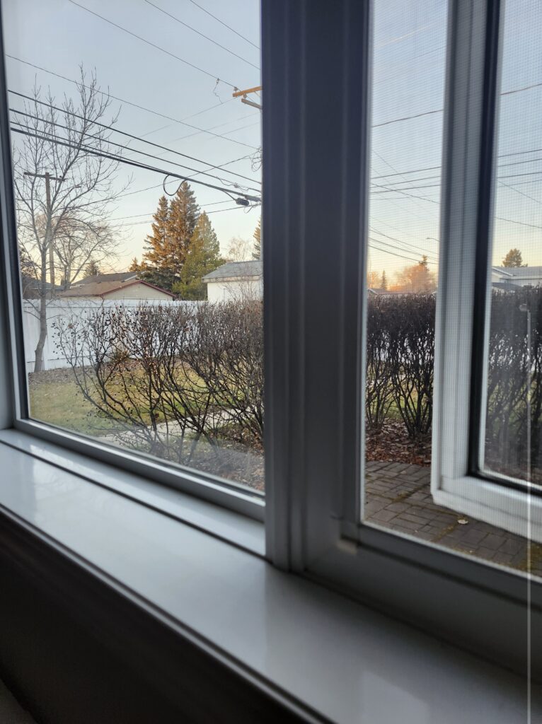 Open window with natural light coming in to create a calm and peaceful environment