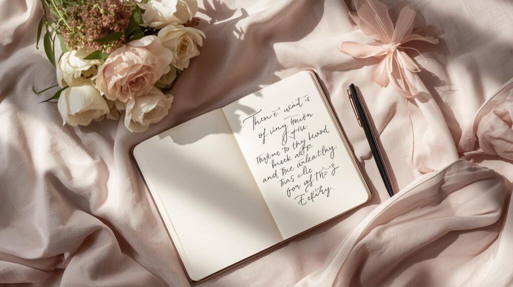 Journal with affirmations