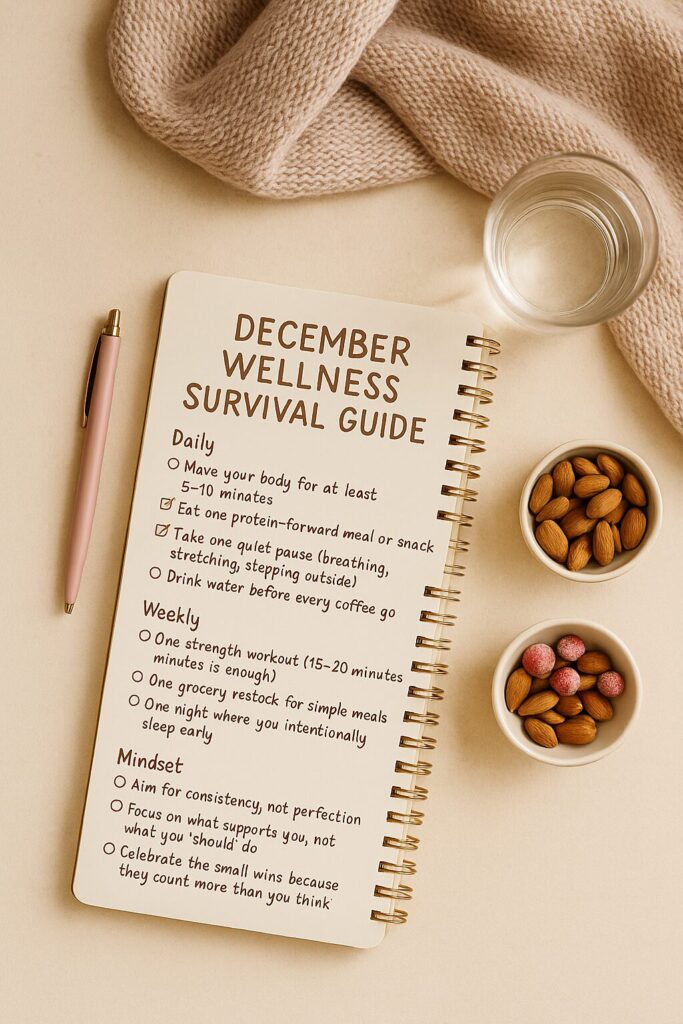 December survival guide on a table